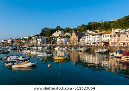 Village of Saint Aubin, Jersey, Channel Islands, UK on early summer morning.