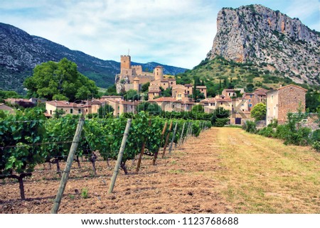 The village of Saint Jean de Bueges, in the Herault Department of the Languedoc, France