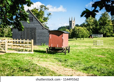 Village Scene In Chawton Hampshire UK. Home Of Jane Austen. Is This A Scene Jane Austen Would Have Walked Past?