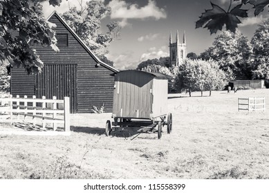 Village Scene In Chawton Hampshire UK. Home Of Jane Austen