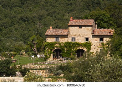 Village Volpaia In Province Of Siena, Tuscany, Italy, Europe 
