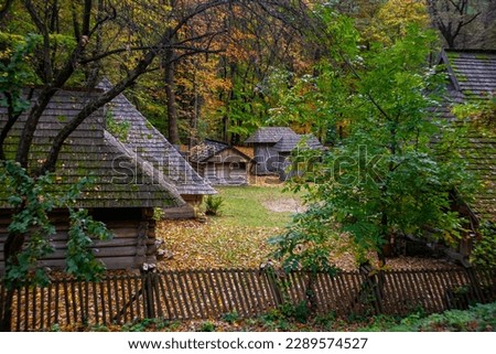 Village yard in Ukrainian skansen