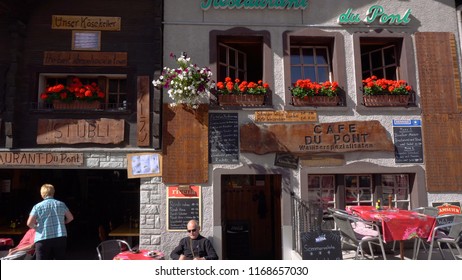 Village Zermatt, Switzerland - July, 2018