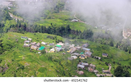 Villages In Himachal Pradesh India Aerial View