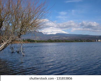 Villarrica Lake Seen From The Beach