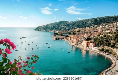 Villefranche sur Mer between Nice and Monaco on the French Riviera, Cote d Azur, France
