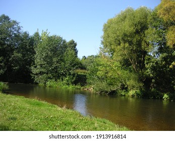 Vilnia River In Vilnius, Lithuania