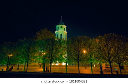 Vilnius Bell Tower At Night