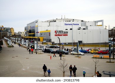 VILNIUS, LITHUANIA - MARCH 19: Vilnius Siemens Arena External View   On March 19, 2015, Vilnius, Lithuania.