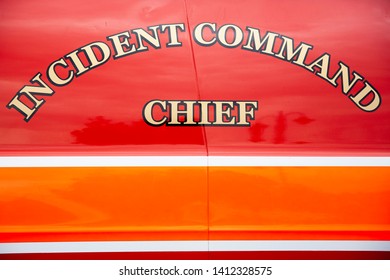 Vilnius/Lithuania May 24, 2019 Fire Incident Commander Fire Chief Car