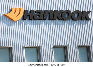 Vilnius/Lithuania May 8. 2019 The Hankook Tire & Technology Group Is A South Korean Tire Company. 