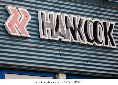 Vilnius/Lithuania May 8. 2019 The Hankook Tire & Technology Group Is A South Korean Tire Company. 