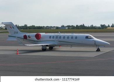 VILNIUS,LITHUANIA_JUNE 19,2018:258 Irish Air Corps Learjet 45.The Air Corps is the air component of the Defence Forces of Ireland