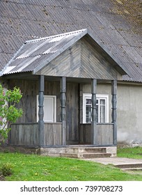 Vilnius,Lithuania-May 5,2016: example of old ethnographic lithuanian house in Kairenai botanical garden on May 5,2016. Botanical Garden of Vilnius University is largest garden in Vilnius, Lithuania  - Shutterstock ID 739708273