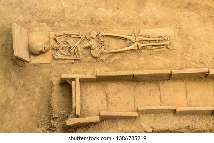 Viminacium, Serbia - April 20, 2019: Ruins Of A Roman Emperor Tomb At Viminacium Archeological Site Near Danube River In Serbia - Image