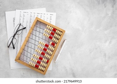 Vinage Accounting Abacus. Saving Money Concept