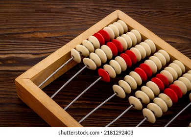 Vinage Accounting Abacus. Saving Money Concept