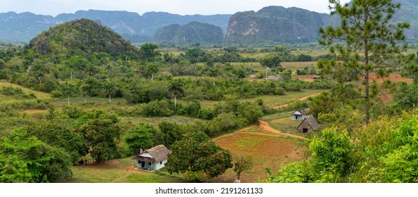 Vinales Valley Panoramic Image, Cuba. 