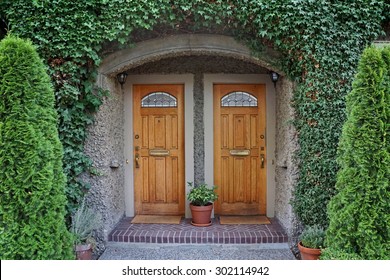 vine covered front door 