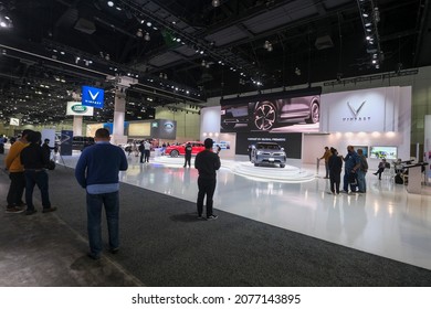 Vinfast booth at the 2021 LA Auto Show media day in Los Angeles, November, 18, 2021. 