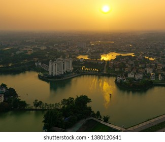 Vinh Phuc, Vietnam April 24, 2019: A Small Corner Of Dam Vac Tourist Area In Vinh Yen City, Vinh Phuc Province.