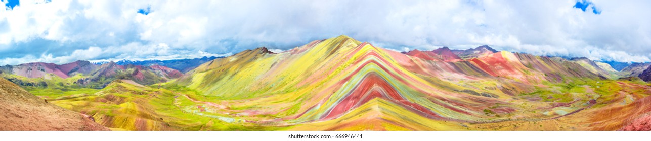 Vinicunca, Montana de Siete Colores or Rainbow Mountain, Pitumarca, Peru