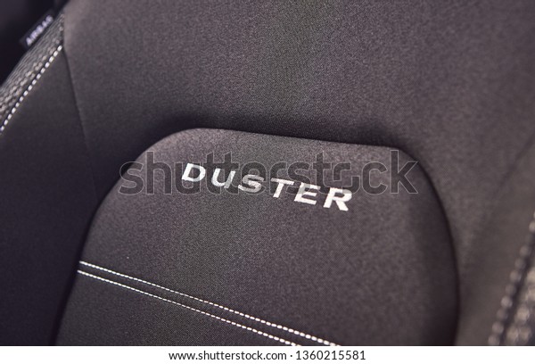 Vinnitsa,\
Ukraine - April 02, 2019. Renault Duster - new model car\
presentation in showroom - interior\
inside