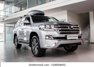 Vinnitsa, Ukraine - March 18, 2018. Toyota Land Cruiser concept car - presentation in showroom