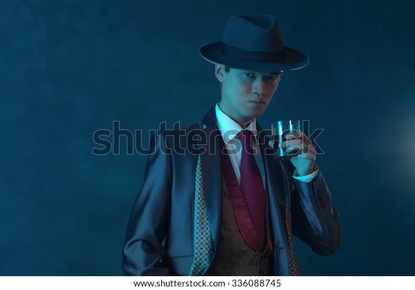 Vintage 1940 Asian Gangster Fashion Man Stock Photo Edit Now 336088745