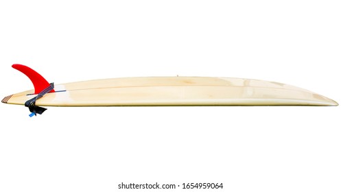 Vintage 80s Surfboard Isolated On White