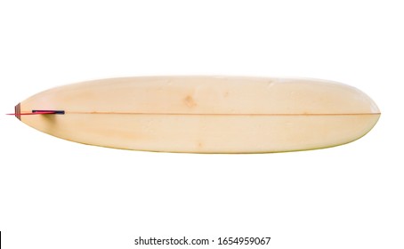 Vintage 80s Surfboard Isolated On White