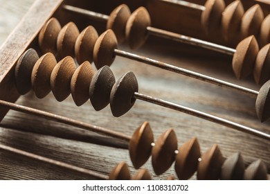 Vintage Abacus Close Up