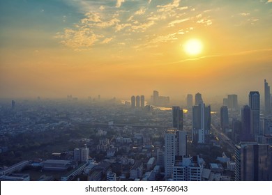 Sunset Over Cairo Silhouettes Flying Birds Stock Photo (Edit Now) 525763414