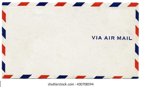 Vintage Air Mail Envelope With Text