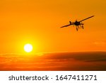 Vintage Aircraft Bleriot in the evening sun, deep orange tones and this gorgeous aircraft in front of the sunset are just beautiful 