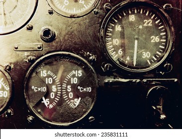 Vintage Aircraft Cockpit Detail