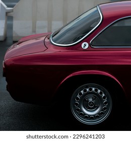 Alfa vintage Romeo en la exposición de motores