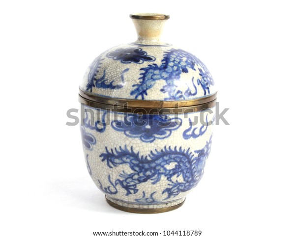 Vintage Antique Oriental Pot Vase On Stock Photo Edit Now 1044118789