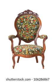 Vintage Armchair Isolated With Clipping Path