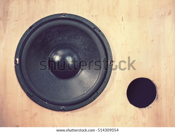 Vintage Audio Loudspeaker Wooden Cabinet Music Stock Photo Edit