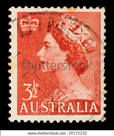 Vintage Australian postage stamp