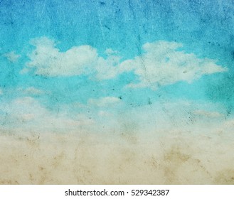 Vintage Background In The Blue Sky With Clouds