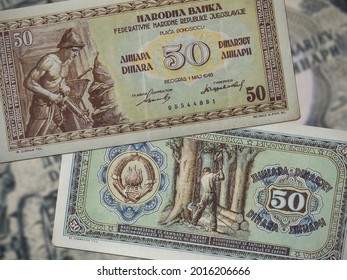 Vintage Banknotes From Socialist Federal Republic Of Yugoslavia, Dinars