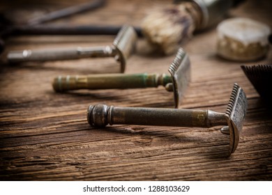 Vintage Barber Shop Tools On Old Stock Photo (Edit Now) 721665196