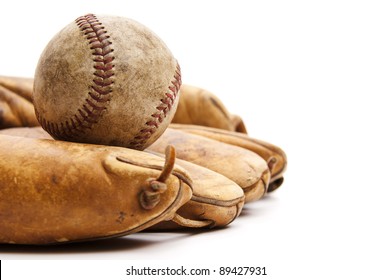 Vintage Baseball And Glove