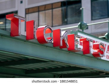 Vintage Baseball Stadium Ticket Booth