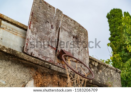 Vintage basketball hoop