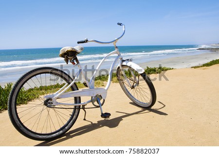 Vintage Beach Cruiser Bike along the California Coast