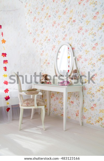 Vintage Bedroom Dresser Mirror Autumn Stock Photo Edit Now 483123166