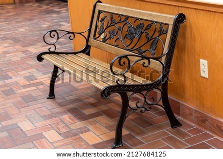 vintage bench wood retro modern
